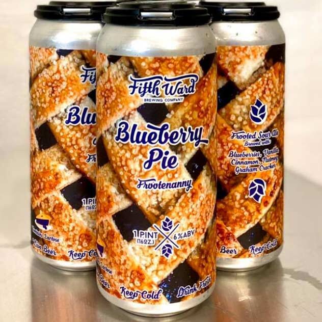 Cans of Blueberry Pie from Fifth Ward Brewing.