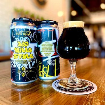 Cans of Big Willy Style in the taproom at the Fifth Ward.